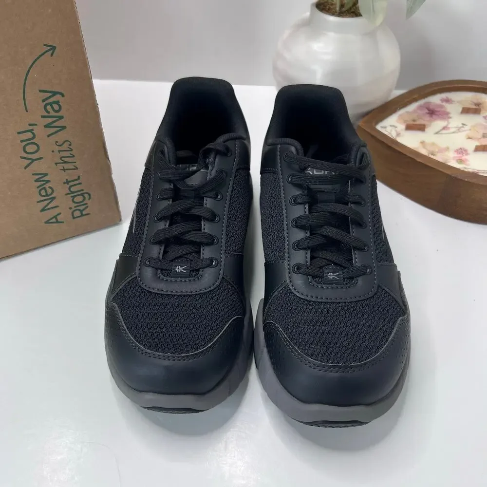 Kuru Quantum 2.0 Walking Comfort Sneaker Jet Black/Slate Gray Women 9.5 Wide NWB